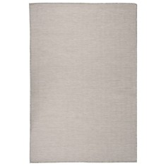 vidaXL Covor de exterior, gri taupe, 120x170 cm, țesătură plată