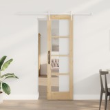Set ușă glisantă vidaXL cu accesorii 61x198.5 cm Lemn masiv de pin