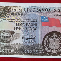 SAMOA DE VEST Western Samoa 5 Pounds 2020 UNC necirculata **