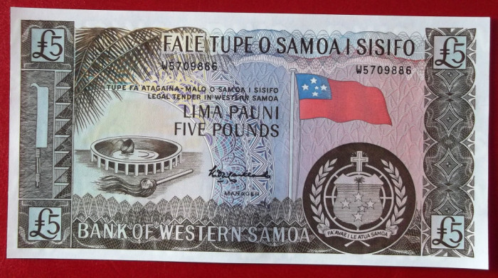 SAMOA DE VEST Western Samoa 5 Pounds 2020 UNC necirculata **