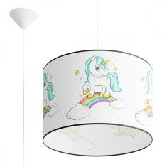 Lampă Suspendată Jednorożec Multicolor Pvc 1 Bec Oval Modern De Interior foto