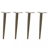 vidaXL Picioare pentru măsuță de cafea, formă conică, 4 buc., oțel natural, 42-43 cm 4012515