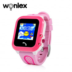 Ceas Smartwatch Pentru Copii Wonlex GW400E cu Functie Telefon, Localizare GPS, Pedometru, SOS, IP54 - Roz, Cartela SIM Cadou foto