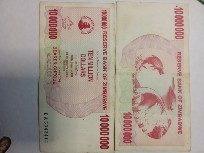 10000000 dollars 2008 Zimbabwe foto