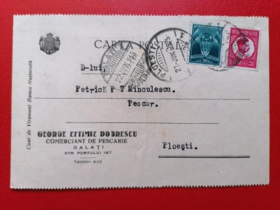 Galati George Dobrescu Comerciant de pescarie imprimat reclama foto