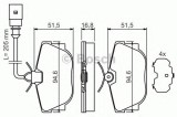 Set placute frana,frana disc VW TRANSPORTER IV bus (70XB, 70XC, 7DB, 7DW, 7DK) (1990 - 2003) BOSCH 0 986 494 051