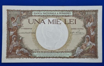 1000 lei 1938 seria O.0657 0621, stare excelenta, rară foto