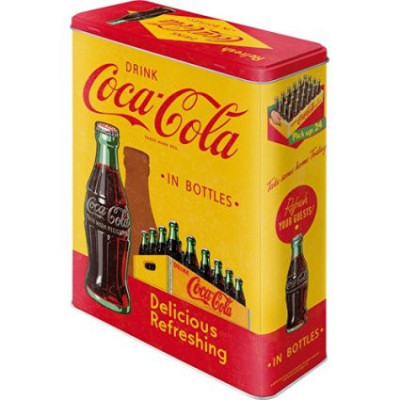 Cutie de depozitare metalica - Coca Cola foto