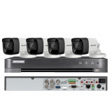 Sistem supraveghere Hikvision 4 camere 4 in 1, 8MP, lentila 2.8mm, IR 30m, DVR 4 canale 4K 8MP SafetyGuard Surveillance