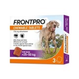 Frontpro XL 136 mg 3 tablete caini 25-50kg antiparazitar extern purici capuse protectie 30 zile