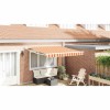Copertină galben și portocaliu 3,5 x 2,5 m Poliester și metal