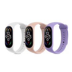 Set 3 Curele pentru Xiaomi Mi Band 7, Kwmobile, Multicolor, Silicon, 58974.02 foto