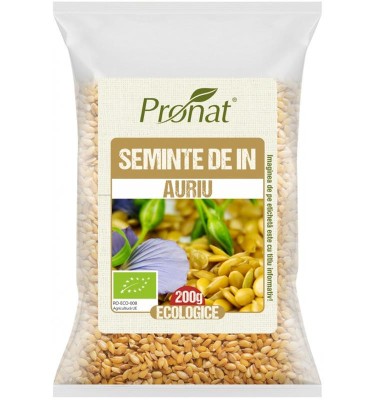 Seminte de In Auriu Bio 200 grame Pronat foto