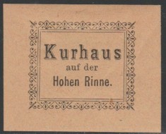 1895 Romania - Timbru nedantelat Hohe Rinne, Emisiunea II tip B, Posta Paltinis