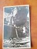 Fotografie tip Carte Postala, excursie la munte intrare in pestera, necirculata