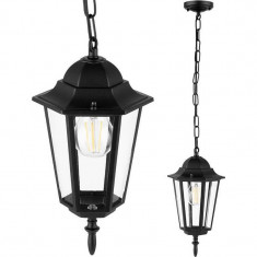 Lampa suspendata Victoria, pentru exterior, LED soclu E27, lungime totala lant 45 cm, RESIGILAT foto