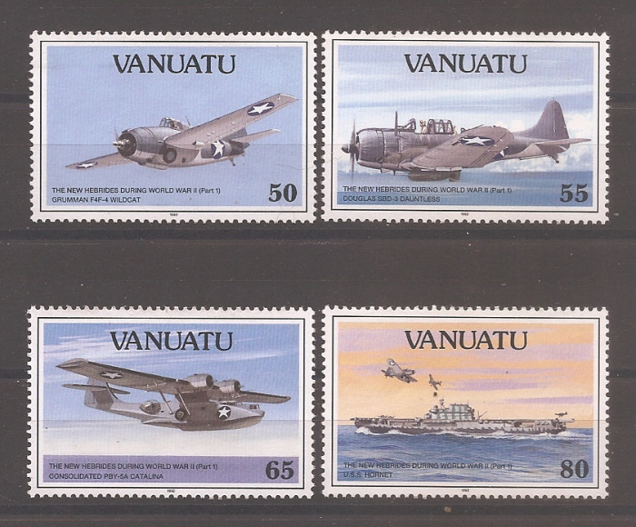 Vanuatu 1992 - A 50-a aniversare de la izbucnirea războiului din Pacific, MNH