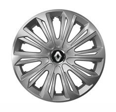 Set 4 capace roti Strong Silver Varnished pentru gama auto Renault, R15 foto