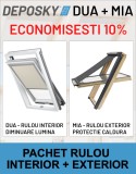 Cumpara ieftin Pachet Rulou interior opac + Rulou exterior parasolar DEPOSKY DUA + MIA