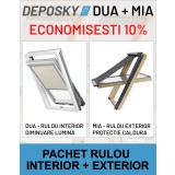Pachet Rulou interior opac + Rulou exterior parasolar DEPOSKY DUA + MIA