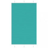 Jaluzea plisată verde petrol 120x200 cm vidaXL - Fixare cu/fără găurire, opacă, protecție solară, poliester