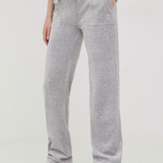 Juicy Couture pantaloni de trening femei, culoarea gri, melanj