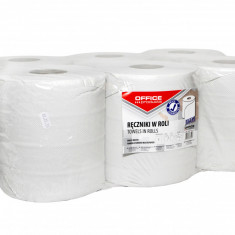 Prosop Rola Hartie Alba, 120m - 2 Straturi, 6 Buc/bax, Office Products Maxi - Hartie Reciclata