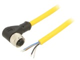 Mueller Cablu M12 Unghiular Senzor, 5 Pini, PVC, IP68, Galben