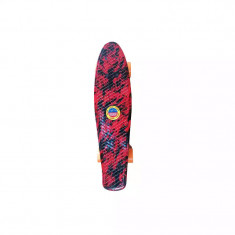 Penny board cu roti de silicon +5 ani Rosu