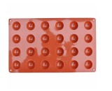 Cumpara ieftin Forma Silicon Bomboane Praline Ciocolata Semisfere 28x17 cm, 24 Cavitati, Maro