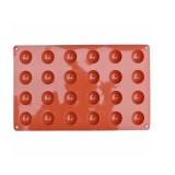 Forma silicon pentru bomboane si praline din ciocolata, semisfere, 28 x 17 cm, TopBazar