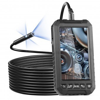 Camera endoscop inspectie auto, instalatii sanitare, ecran IPS 5 inch, Zoom 2X, 10 x LED, IP67, 5 m, Lentile triple foto