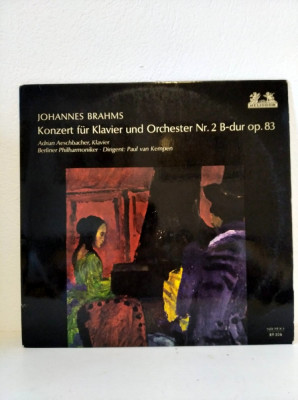 Brahms / Konzert F&amp;uuml;r Klavier Und Orchester Nr. 2 B-dur Op. 83, vinil VG++ foto