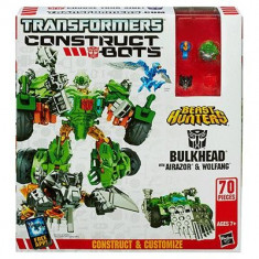 Transformers Constuct Bots Beast Hunters 3 in 1 Bulkhead, Airazor, Wolfang foto