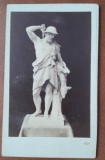 Fotografie tip CDV, sculptura Vanatorul, Berlin