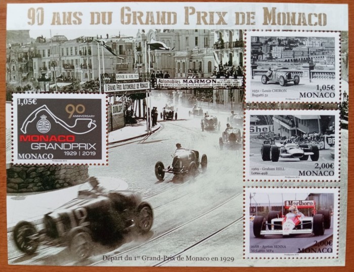 MONACO-2019 &#039;&#039;90 ANJ de la Marele PREMIU de MONACO&#039;&#039; -(val nominala-6e) cat YV=25e- MNH LUX -NESTAMPIL.-VEZI SCAN
