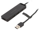 Hub USB 2.0 Negru 4 Porturi 480Mbps
