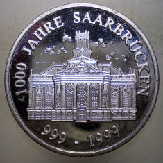 7.316 GERMANIA MEDALIE 1000 JAHRE SAARBRUCKEN SAARBRÜCKEN 999-1999 2