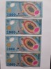 4 bancnote de 2000 lei cu eclipsa