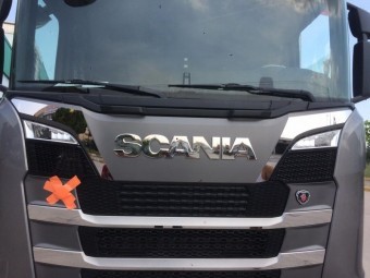 Inscriptie frontala inox SCANIA S (2016-) foto