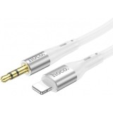 Cablu Audio 3.5mm - Lightning HOCO UPA22, 1m, Alb