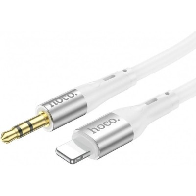Cablu Audio 3.5mm - Lightning HOCO UPA22, 1m, Alb foto