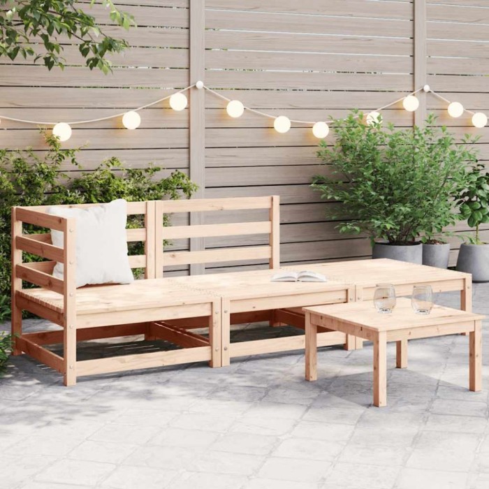 vidaXL Set mobilier grădină, 3 piese, lemn masiv de pin 805700