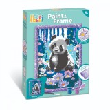 Set de pictura pe numere, Happi Hobbi, Picteaza si inrameaza, Panda visator