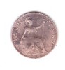 Moneda Anglia 1/2 / half penny 1908, uzata, cu depuneri, Europa, Bronz
