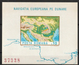 C1909 - Romania 1977 - Navigatia pe Dunare bloc nedantelat,neuzat,perfecta stare, Nestampilat