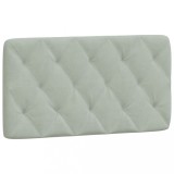 Cumpara ieftin Perna tablie de pat, gri deschis, 100 cm, catifea