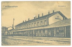 5071 - SIGHET, Maramures, Railway Station, Romania - old postcard, CENSOR - used - 1916