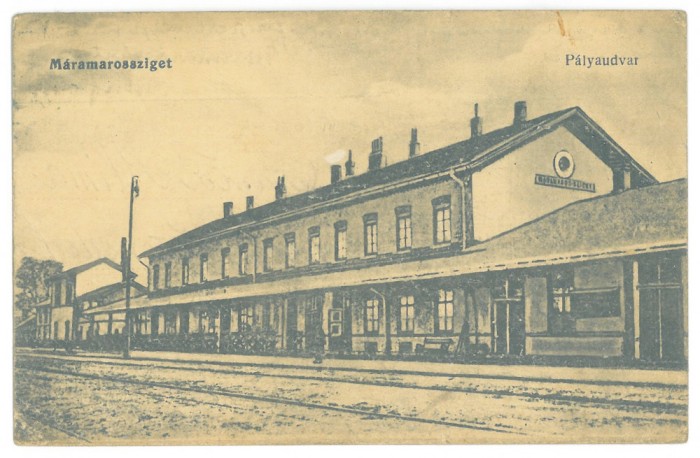 5071 - SIGHET, Maramures, Railway Station, Romania - old postcard, CENSOR - used - 1916