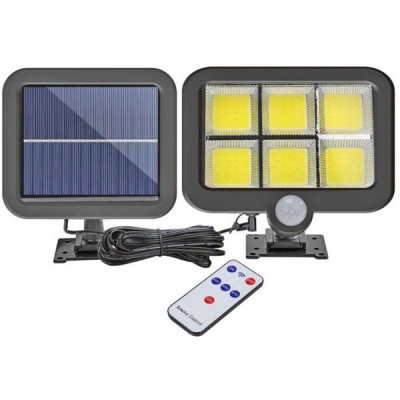 Proiector solar cu 120 LED COB,inclus senzor de lumina si miscare foto